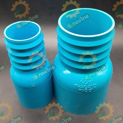หางปลาไหล PVC ข้างเดียว ข้อต่อสายยาง+ท่อ ขนาด 2-3 นิ้ว แป๊ปรีด แป๊ปลดเสียบสาย (สีฟ้า)