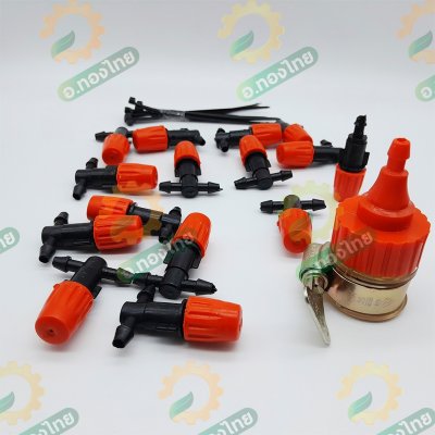 ชุดหัวพ่นหมอก 15 หัว หัวพ่นละอองน้ำ รดน้ำต้นไม้ พร้อมอุปกรณ์ครบชุด (ไชโย)