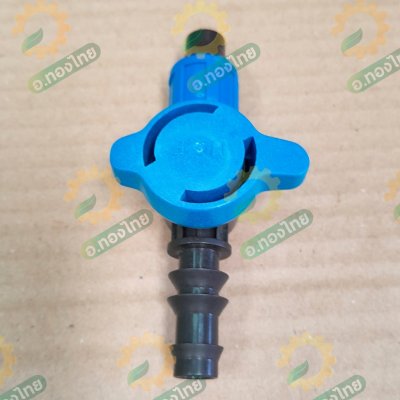 วาล์วน้ำหยด + ลูกยาง (สีฟ้า-ดำ HF) ก๊อกน้ำหยด วาล์วเทปน้ำหยด ขนาด 16 มิล (100 ชุด)