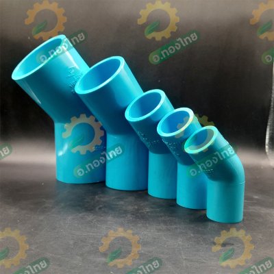 ข้องอ 45 องศา PVC พีวีซี ขนาด 1/2 - 2 นิ้ว หนา 13.5 ยี่ห้อ ท่อน้ำไทย