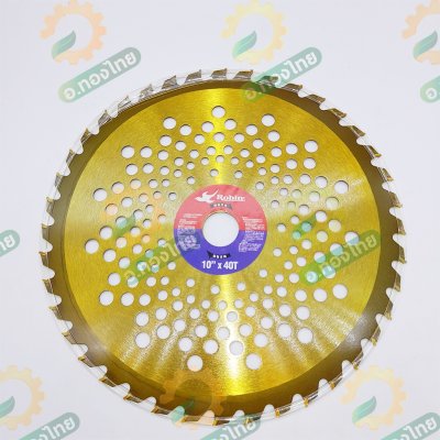 ใบมีดตัดหญ้า ใบเลื่อยวงเดือน แบบติดเล็บ ยี่ห้อ ROBIN ขนาด 10 นิ้ว (สีทอง)