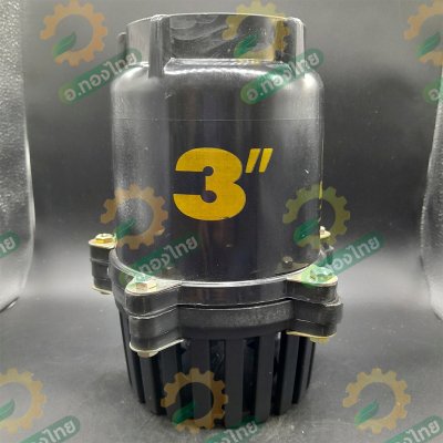 ฟุตวาล์ว PVC หัวกะโหลกดูดน้ำ ลิ้นสปริง 5 หู แบบเกลียวใน สีดำ ขนาด 3 นิ้ว (Red Hand)