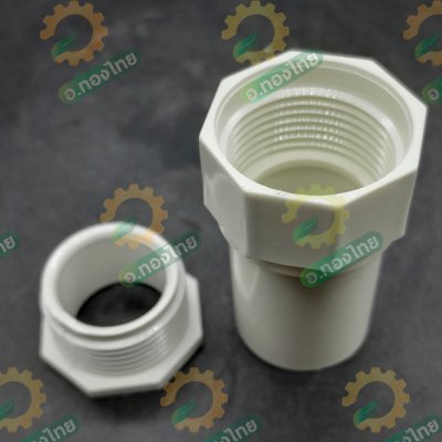 ข้อต่อเข้ากล่อง คอนเนคเตอร์ (สีขาว) PVC ขนาด 1/2 นิ้ว หนา 13.5 ยี่ห้อ ท่อน้ำไทย