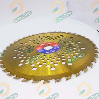 ใบมีดตัดหญ้า ใบเลื่อยวงเดือน แบบติดเล็บ ยี่ห้อ ROBIN ขนาด 10 นิ้ว (สีทอง)