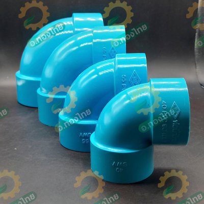 ข้องอ บาง 90 องศา PVC 1 1/2 - 3 นิ้ว หนา 8.5 (ท่อน้ำไทย)