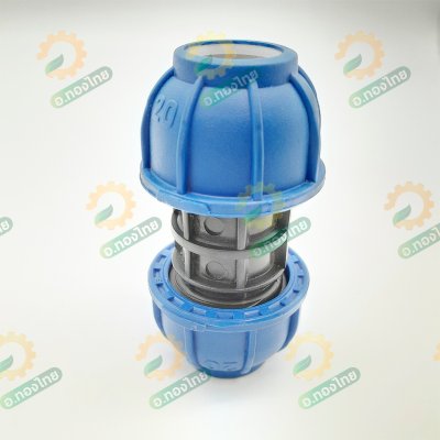 ข้อต่อสวมล็อค ข้อต่อตรง PE ขนาด 20 มิล - 4 หุน (คละสี)