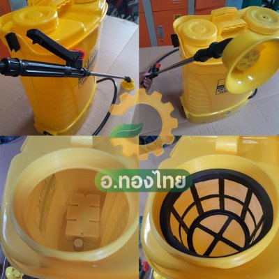 เครื่องพ่นยาแบตเตอรี่ เป้ไฟฟ้า ถังฉีดยา ขนาด 16 ลิตร ยี่ห้อ CAPITAL (สีเหลือง)