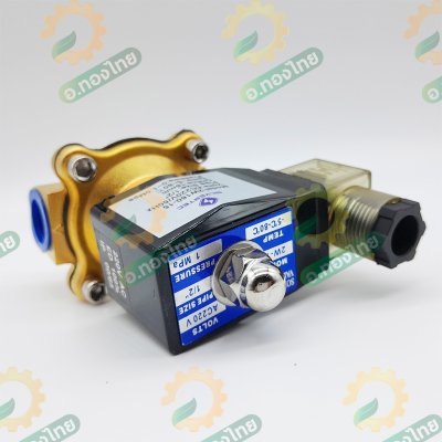 โซลินอยด์วาล์วทองเหลือง (Solenoid Valve) ขนาด 1/2 นิ้ว (4 หุน) AC220V (Sivertec)