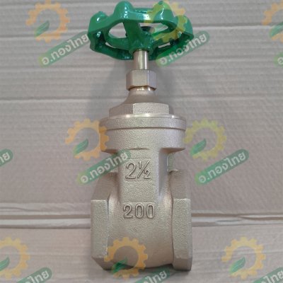 ประตูน้ำทองเหลือง แบบพวงมาลัย วาล์วปิดเปิด ขนาด 2 1/2 นิ้ว ยี่ห้อ SANWA