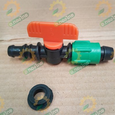 Super product วาล์วน้ำหยด + ลูกยาง ก๊อกน้ำหยด วาล์วเทปน้ำหยด ขนาด 16 มิล (1 ชุด)