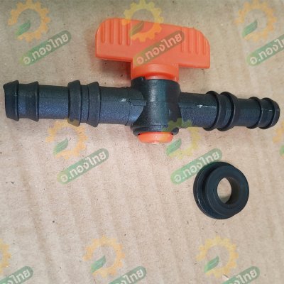 วาล์ว PE 16 - 20 มิล วาล์วปิดเปิด แถมลูกยาง (สีส้ม) จำนวน 100 ชุด