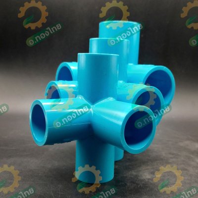 สี่ทางตั้งฉาก PVC พีวีซี ขนาด 1/2 , 3/4 , 1 นิ้ว หนา 13.5 (ท่อน้ำไทย)