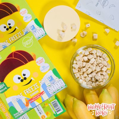 Cube Banana Freeze Dried 20g.