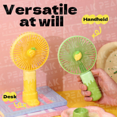 FreshPop™ Portable Fan พัดลมมินิสีพาสเทล พร้อมฐานวางมือถือ สกรีนโลโก้ได้