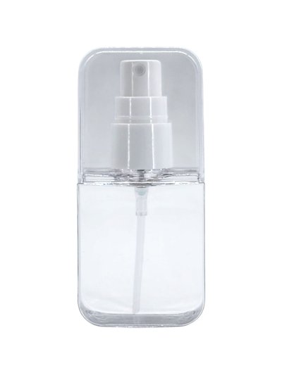 ขวด PETG 50ml. เหลี่ยม สีใส ฝาสเปรย์ สีขาว