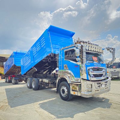 สิบล้อดั้มพ์ ISUZU FXZ 360 แรง ปี 65 + หางดั้มพ์ สามเพลา อู่เดอะฟินิกซ์ ปี 65