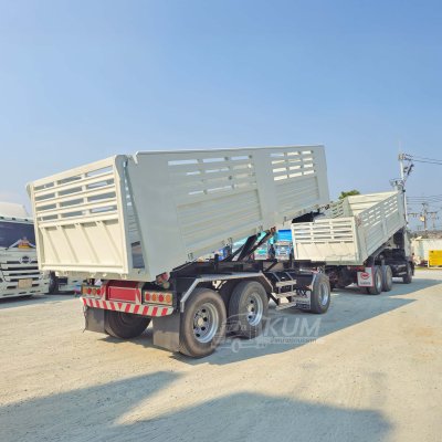 สิบล้อดั้มพ์ HINO FM1A 344 แรงม้า ปี 66 + หางดั้มพ์ สองเพลา อู่แม็กเทรลเลอร์ ปี 65