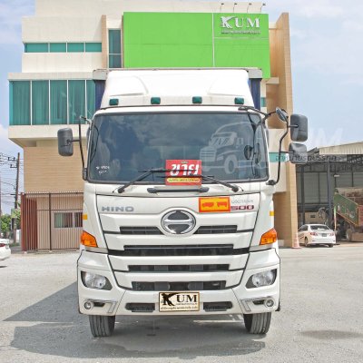 สิบล้อตู้ผ้าใบ HINO FL1A 344 แรง ปี 2567 + หางตู้ผ้าใบ สามเพลา อู่สามมิตร ปี 2567