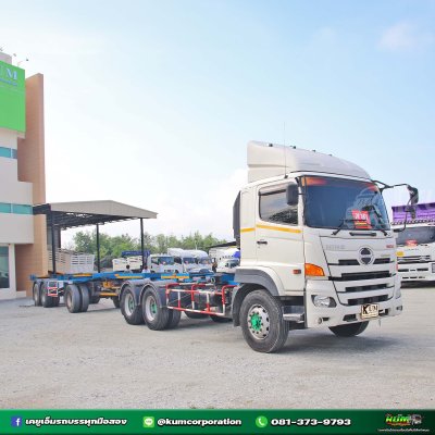 สิบล้อหัวลาก HINO VICTOR 500 344 แรงม้า ปี 66+ พ่วงหางก้าง สามเพลา ปี 66