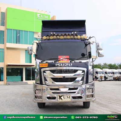 สด ลด VAT สิบสองล้อดั้มพ์ ISUZU FXZ 360 แรงม้า ปี 65 + หางดั้มพ์ สามเพลา อู่แม็กเทรลเลอร์ ปี 65