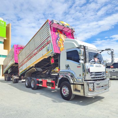 ดั้มพ์เกษตรชุดใหญ่ ISUZU FXZ 360 แรงม้า ปี 65+หางดั้มพ์ สามเพลา อู่ ช.โชคเจริญทรัพย์ ปี 65 พิมพ์นิยม รุ่นนี้สวยมาก
