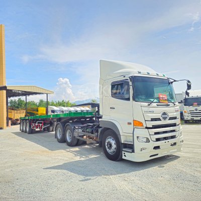 สิบล้อหัวลาก HINO FM1A 344 แรง ปี 65 + หางพื้นเรียบ สามเพลา อู่ RCK ปี 60 สิบล้อหัวลาก HINO FM1A 344 แรง ปี 65 + หางพื้นเรียบ สามเพลา อู่ RCK ปี 60