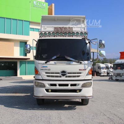 พ่วงแม่ลูกสามมิตร สิบล้อดั้มพ์ HINO VICTOR 500 344 แรงม้า ปี 57 +หางดั้มพ์ สามเพลา สามมิตร ปี 57