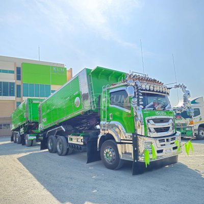 สิบล้อดั้มพ์ ISUZU FXZ 360 ปี 65 + หางดั้มพ์ สามเพลา อู่ ส.สมบัติ ปี 65