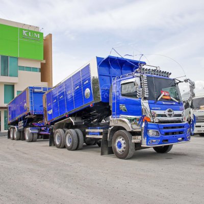 สิบล้อดั้มพ์ HINO FM2P 380 แรง ปี 2565 + หางดั้มพ์ อู่ ส.สมบัติ ปี 2566