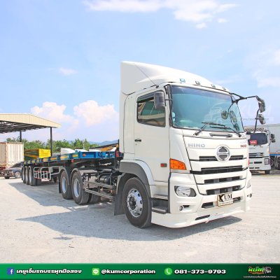 สิบล้อหัวลาก HINO VICTOR 500 344 แรงม้า ปี 64+ หางพื้นเรียบ สามเพลา อู่ PANUS ปี 64