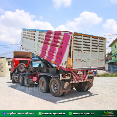สิบล้อหัวลาก HINO VICTOR 500 344 แรงม้า ปี 66+หางเซมิดั้มพ์ สองเพลา อู่เดอะซัน ปี 65