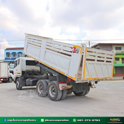 สิบล้อดั้มพ์ FUSO FV 380 แรงม้า ปี 55 กระบะสามมิตร ราคาถูกมาก