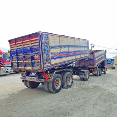 สิบล้อดั๊มพ์ HINO FM 344 แรงม้า ปี 60 + หางดั๊มพ์ สามเพลา อู่ซุ่นชัย ปี 60