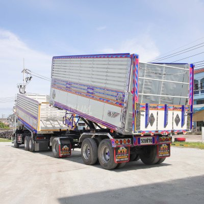 สิบล้อดั้มพ์ ISUZU FXZ 360 แรง ปี 2565+หางดั้ม สามเพลา อู่ส.สมบัติ ปี 2556
