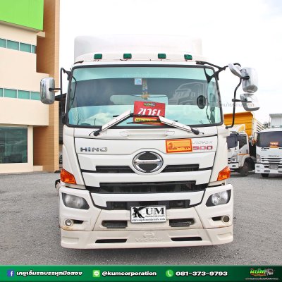 สิบล้อหัวลาก HINO VICTOR 500 260 แรงม้า ปี 65 + หางพื้นเรียบ สามเพลา อู่สามมิตร ปี 64