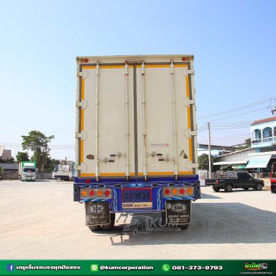 สิบล้อตู้สิบบาน HINO 260 แรงม้า ปี 64 + หางตู้สองเพลา อู่สมศักดิ์ ปี 64