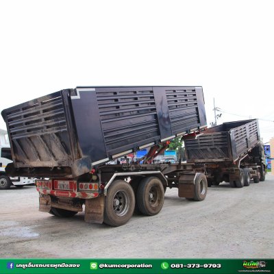 สด ลด VAT สิบสองล้อดั้มพ์ ISUZU FXZ 360 แรงม้า ปี 65 + หางดั้มพ์ สามเพลา อู่แม็กเทรลเลอร์ ปี 65
