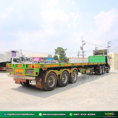สิบล้อหัวลาก ISUZU GXZ 360 แรงม้า ปี 56+หางพื้นเรียบ สามเพลา อู่ ส.สมบัติ ปี 62