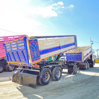 สิบล้อดั้มพ์ HINO FM2P 380 แรง ปี 2561 + หางดั้ม สามเพลา อู่สามมิตร ปี 2561