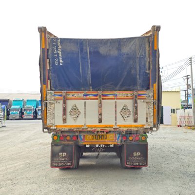 สิบสองล้อดั้มพ์ ISUZU FYH 360 แรง ปี 2556 + หางดั้มพ์ สามเพลา อู่ส.สมบัติ ปี 2556