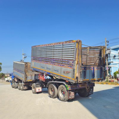 สิบสองล้อดั้มพ์ ISUZU FYH 360 แรง ปี 56 + หางดั้มพ์ สามเพลา อู่ ส.สมบัติ ปี 56