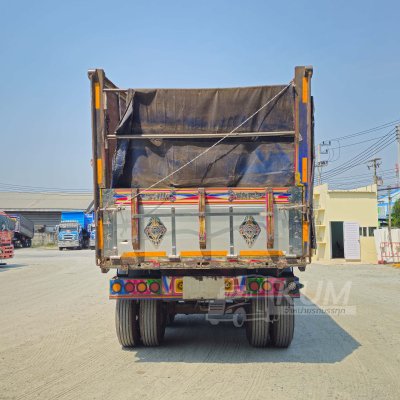 สิบสองล้อดั้มพ์ ISUZU FYH 360 แรง ปี 2555 + หางดั้มพ์ สามเพลา อู่ส.สมบัติ ปี 2557