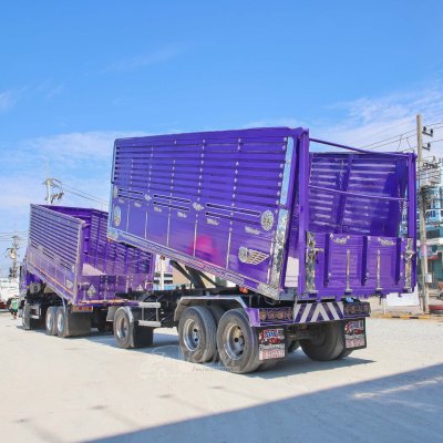 สิบล้อดั้มพ์ ISUZU FXZ 360 แรง ปี 2554 +  หางดั้มพ์ สามเพลา อู่ส.สมบัติ ปี 2555