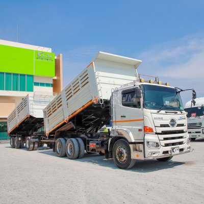 สิบล้อดั้มพ์ HINO FM1A 344 แรง ปี 65 + หางดั้มพ์ สามเพลา อู่เดอะฟินิกซ์ ปี 65