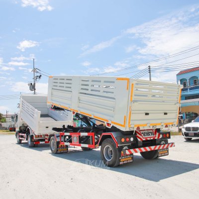หกล้อดั้มพ์ HINO FC9J 210 ปี 2564 + หางดั้มพ์ อู่แก้วเจริญสีทอง ปี 2564