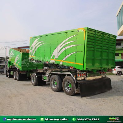 สิบล้อดั้มพ์ ISUZU FXZ 360 แรงม้า ปี 65+หางดั้มพ์ สามเพลา อู่สหะกิจ ปี 65