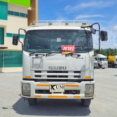 สิบล้อเครนพื้นเรียบ ISUZU FVM 240 แรงม้า ปี 56 เครน UNIC 5 ตัน 5 ปลอก