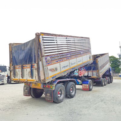 สิบสองล้อดั้มพ์ ISUZU FYH 360 แรง ปี 2556 + หางดั้มพ์ สามเพลา อู่ส.สมบัติ ปี 2556