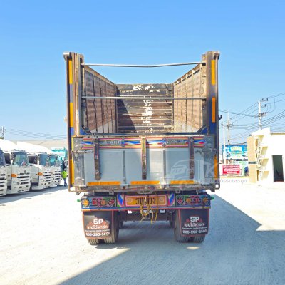 สิบสองล้อดั้มพ์ ISUZU FYH 360 แรง ปี 56 + หางดั้มพ์ สามเพลา อู่ ส.สมบัติ ปี 56