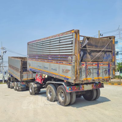 สิบสองล้อดั้มพ์ ISUZU FYH 360 แรง ปี 2555 + หางดั้มพ์ สามเพลา อู่ส.สมบัติ ปี 2557